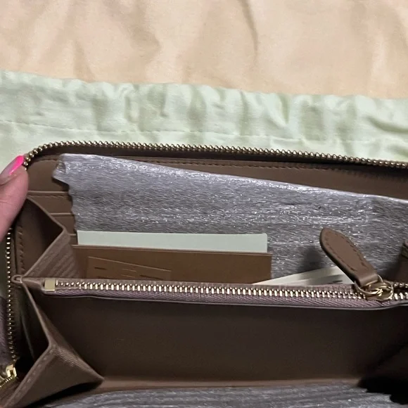 Burberry Brown and Purple Plaid Wallet